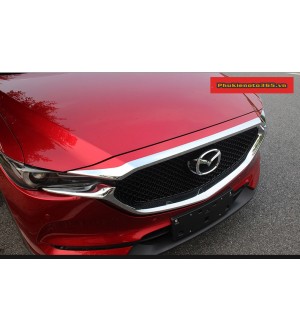 Ốp mặt nắp Capo Màu bạc và Màu cacbon Mazda CX5 - 2018